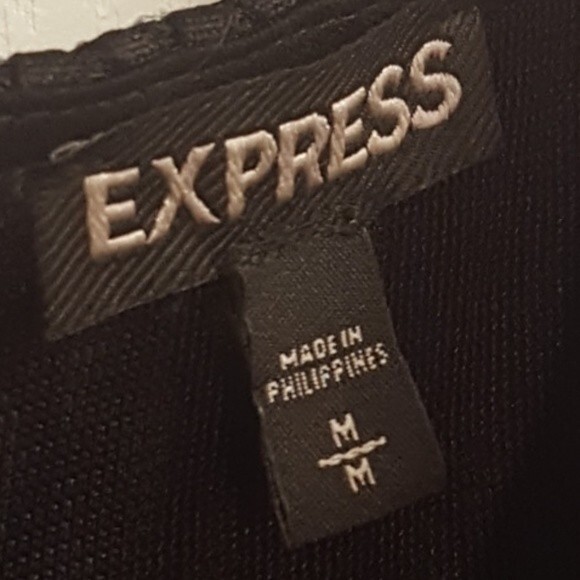 Express Black Mesh Crop Top - Picture 3 of 5